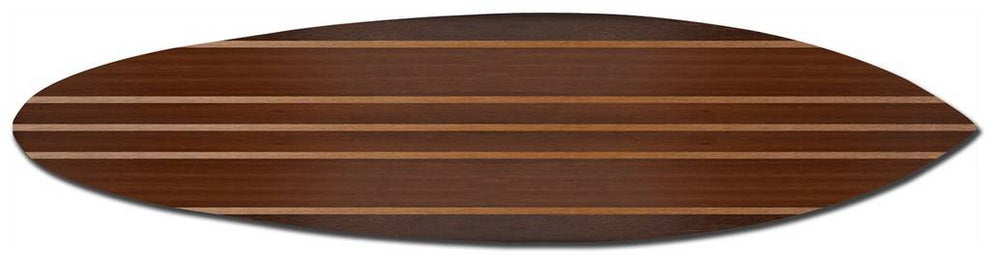 Multi Tonal Brown Stripe Surfboard Wall Art By Homeroots | Wall Decor | Modishstore - 2