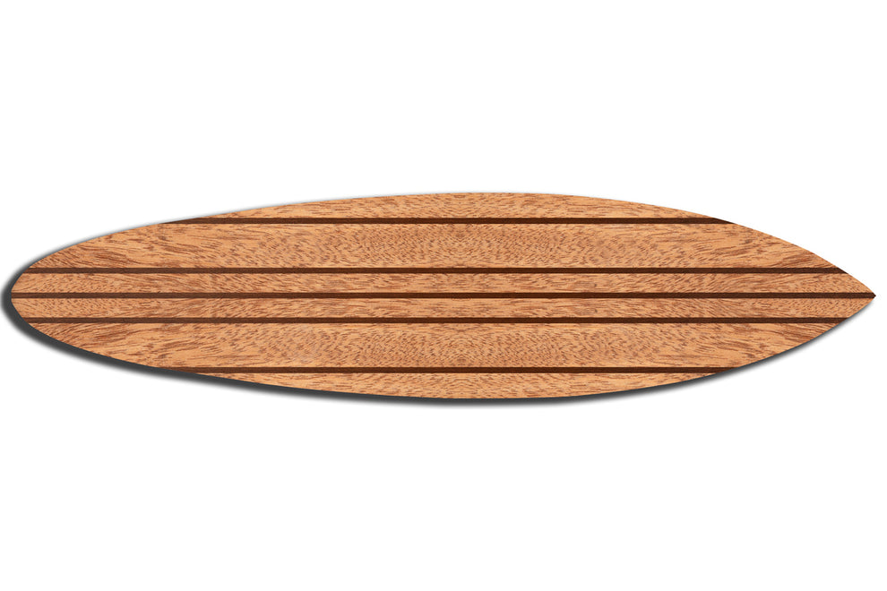Natural Brown Thin Stripe Surfboard Wall Art By Homeroots | Wall Decor | Modishstore - 3