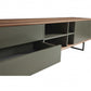 71" Media TV Stand in Walnut and Dark Gray By Homeroots | TV Stands | Modishstore - 4