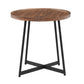 Round Side Table in American Walnut and Black By Homeroots | Side Tables | Modishstore - 2