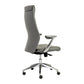 High Back Office Chair in Gray with Polished Aluminum Base By Homeroots | Office Chairs | Modishstore - 4