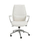 Low Back Office Chair in Gray with Polished Aluminum Base By Homeroots | Office Chairs | Modishstore - 5