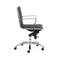 Low Back Office Chair in Black with Chromed Steel Base By Homeroots - 370531 | Office Chairs | Modishstore - 3