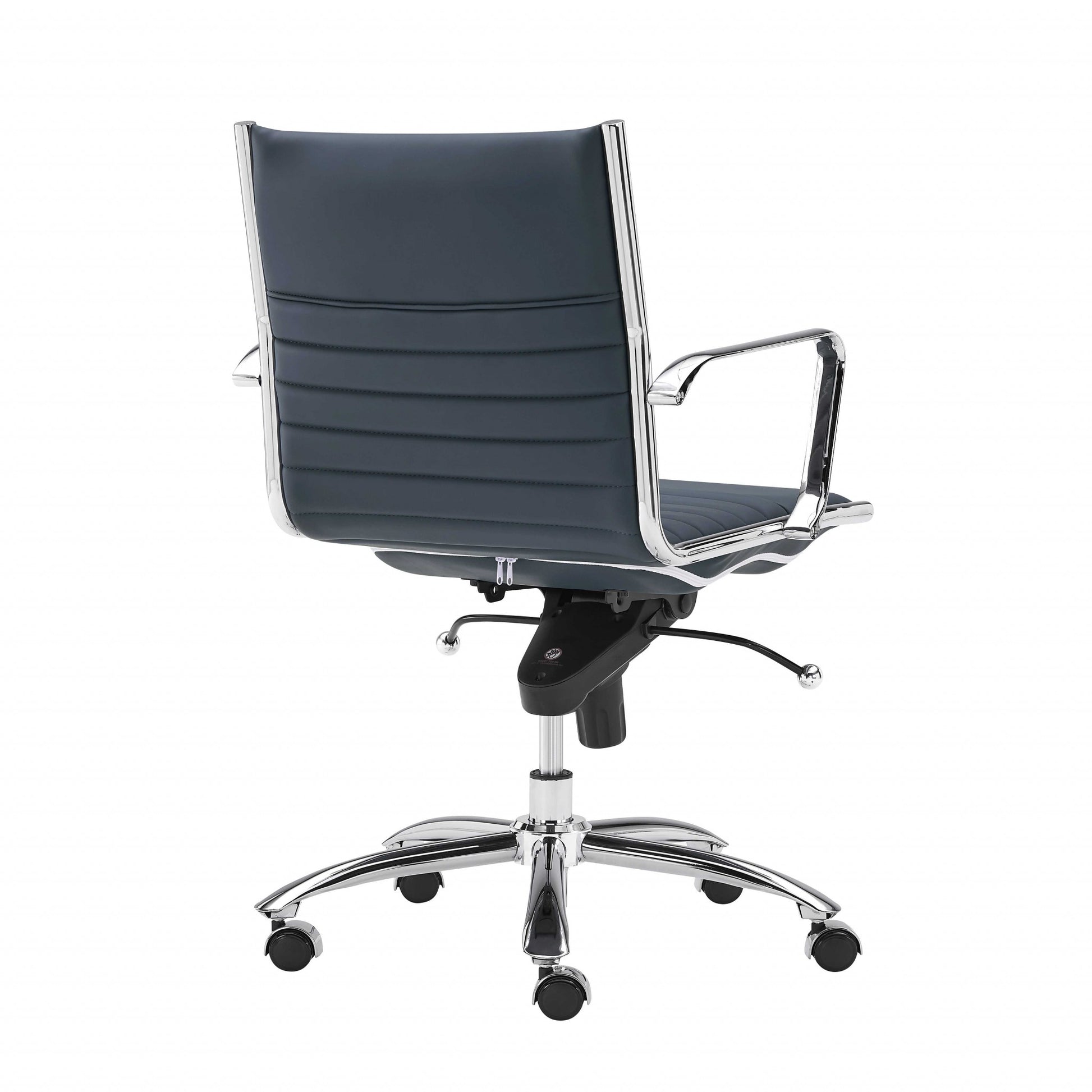 Low Back Office Chair in Black with Chromed Steel Base By Homeroots - 370531 | Office Chairs | Modishstore - 10