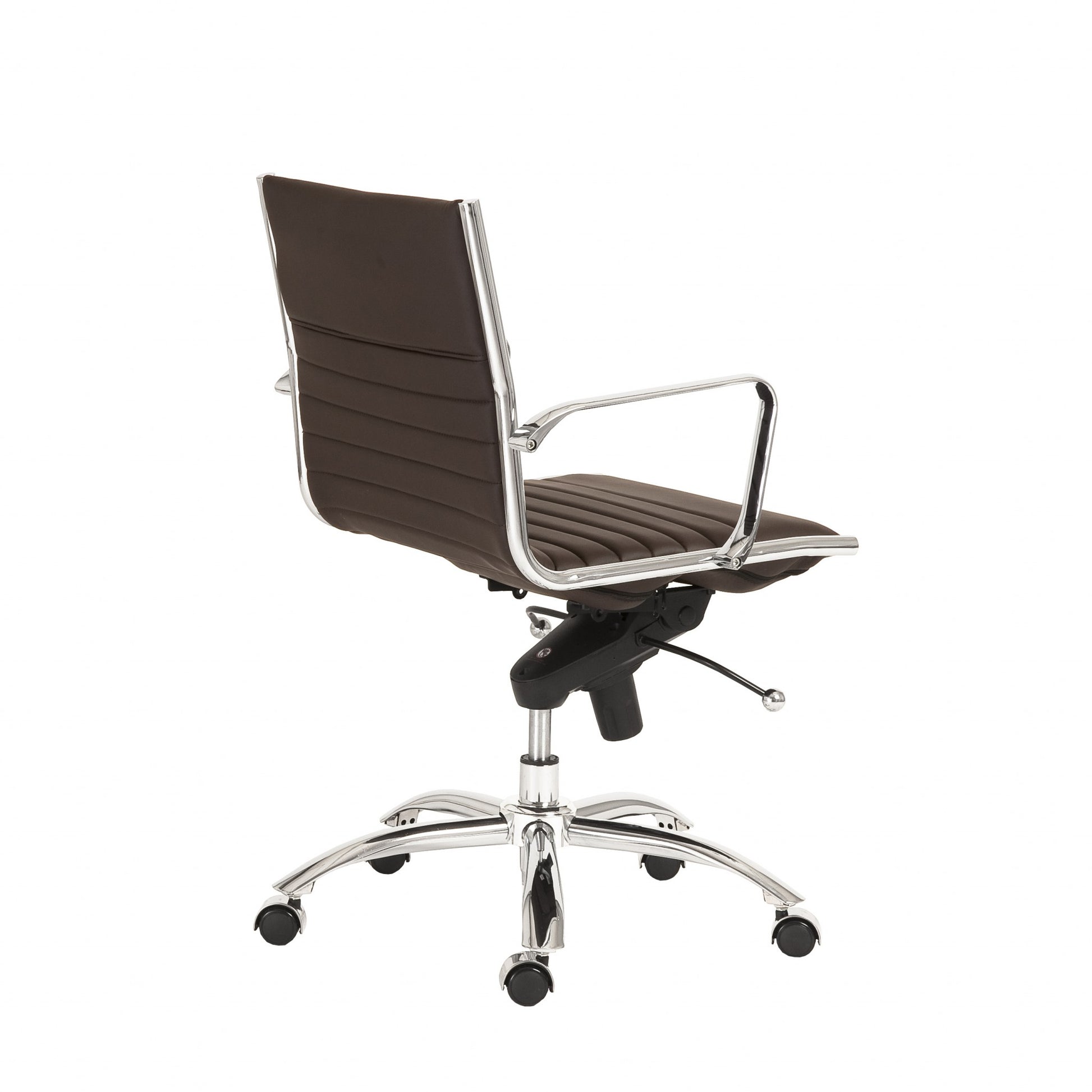 Low Back Office Chair in Black with Chromed Steel Base By Homeroots - 370531 | Office Chairs | Modishstore - 16