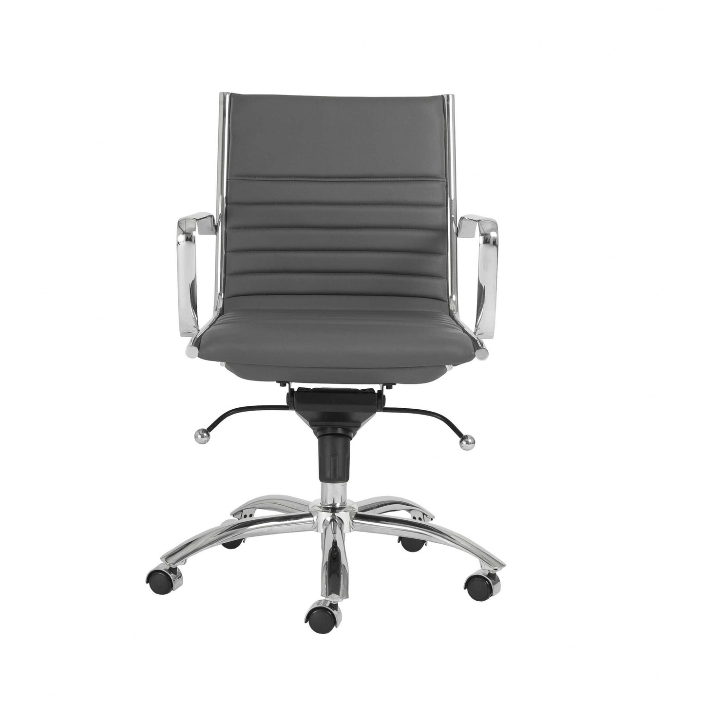 Low Back Office Chair in Black with Chromed Steel Base By Homeroots - 370531 | Office Chairs | Modishstore - 25