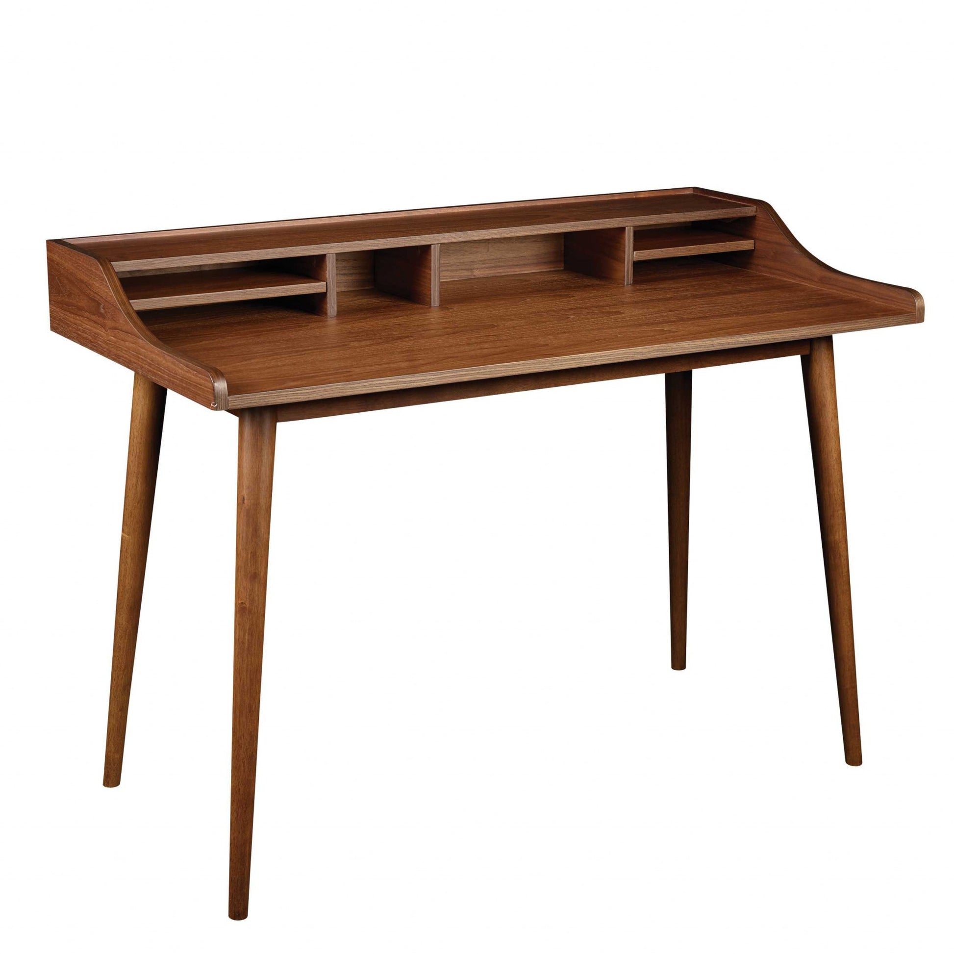 Desk in American Walnut By Homeroots | Desks | Modishstore - 2