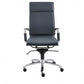 High Back Office Chair in Black with Chromed Steel Base By Homeroots - 370545 | Office Chairs | Modishstore - 6