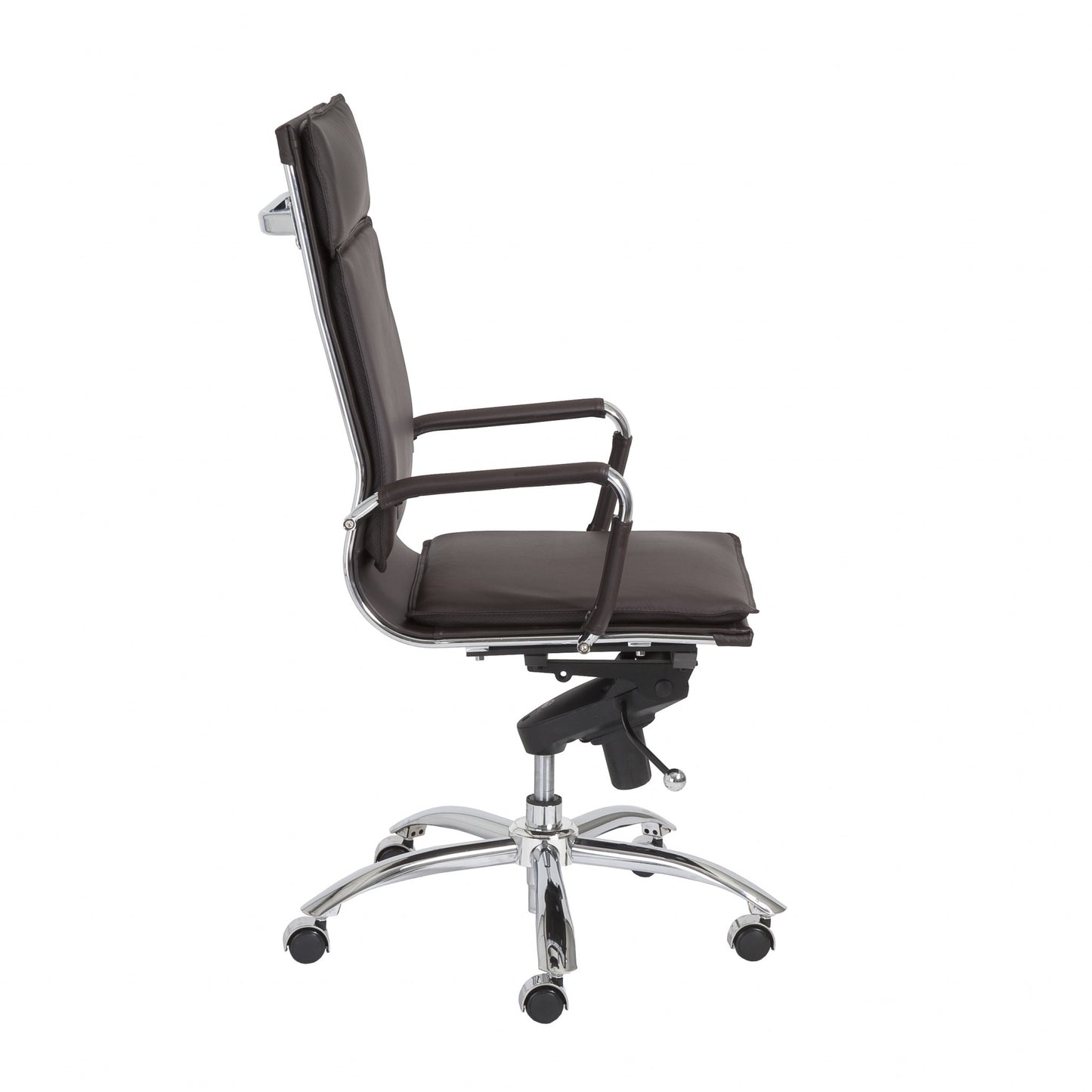 High Back Office Chair in Black with Chromed Steel Base By Homeroots - 370545 | Office Chairs | Modishstore - 13