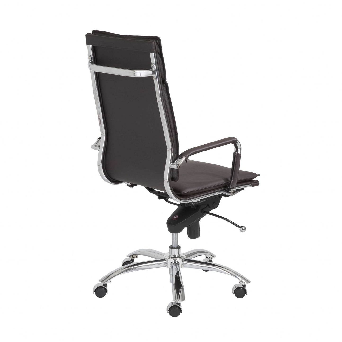 High Back Office Chair in Black with Chromed Steel Base By Homeroots - 370545 | Office Chairs | Modishstore - 14