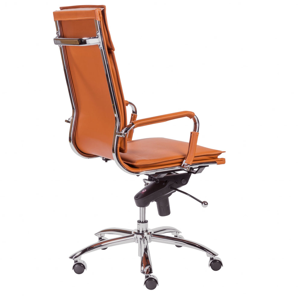 High Back Office Chair in Black with Chromed Steel Base By Homeroots - 370545 | Office Chairs | Modishstore - 14