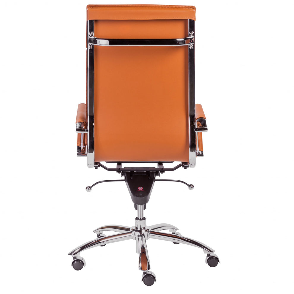 High Back Office Chair in Black with Chromed Steel Base By Homeroots - 370545 | Office Chairs | Modishstore - 15