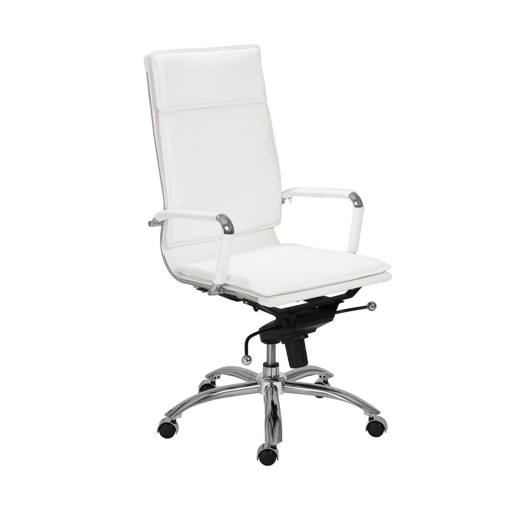 High Back Office Chair in Black with Chromed Steel Base By Homeroots - 370545 | Office Chairs | Modishstore - 23