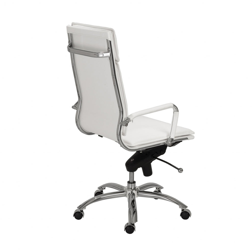 High Back Office Chair in Black with Chromed Steel Base By Homeroots - 370545 | Office Chairs | Modishstore - 25