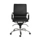 Low Back Office Chair in Black with Chromed Steel Base By Homeroots - 370555 | Office Chairs | Modishstore