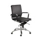 Low Back Office Chair in Black with Chromed Steel Base By Homeroots - 370555 | Office Chairs | Modishstore - 2