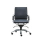 Low Back Office Chair in Black with Chromed Steel Base By Homeroots - 370555 | Office Chairs | Modishstore - 5