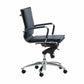 Low Back Office Chair in Black with Chromed Steel Base By Homeroots - 370555 | Office Chairs | Modishstore - 7