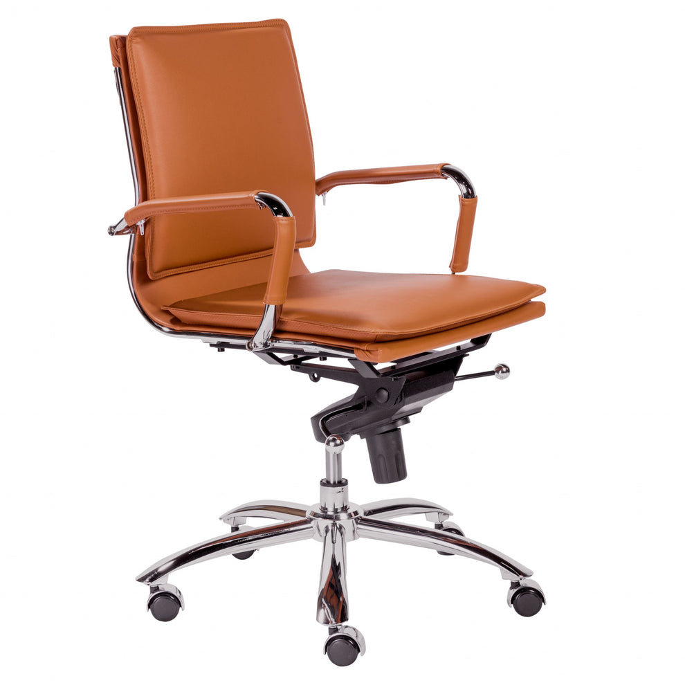 Low Back Office Chair in Black with Chromed Steel Base By Homeroots - 370555 | Office Chairs | Modishstore - 12