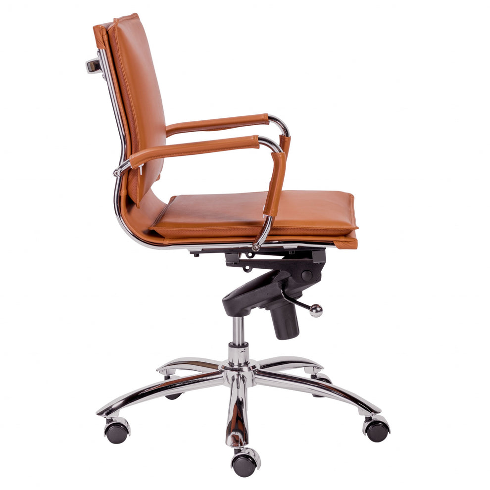 Low Back Office Chair in Black with Chromed Steel Base By Homeroots - 370555 | Office Chairs | Modishstore - 13
