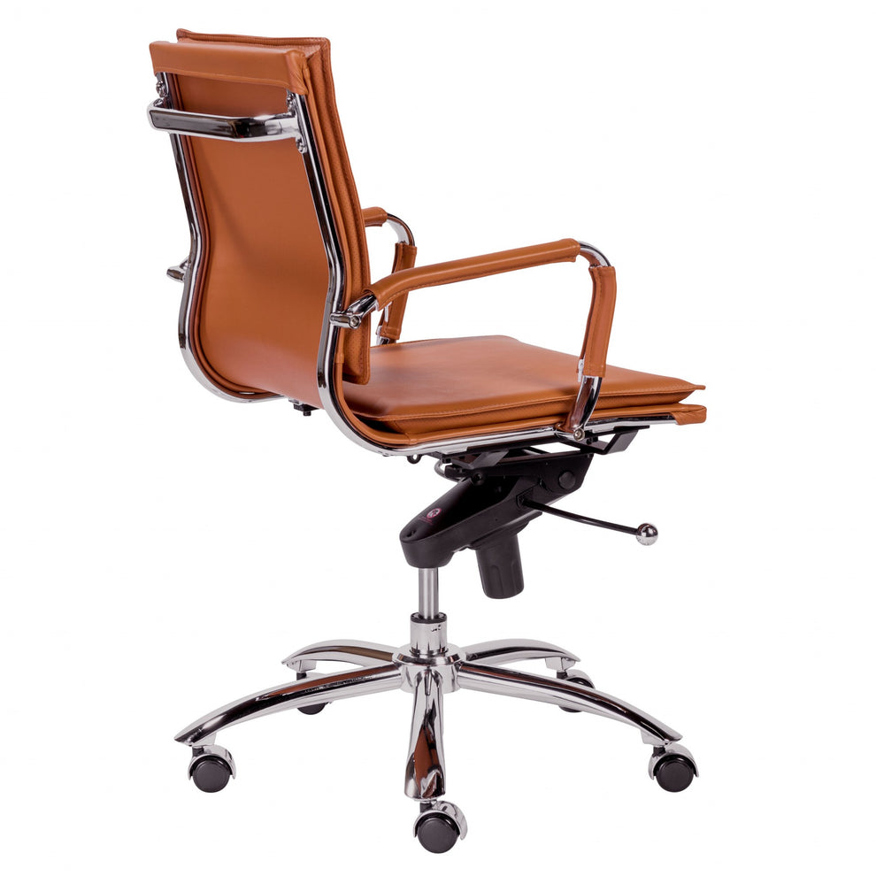 Low Back Office Chair in Black with Chromed Steel Base By Homeroots - 370555 | Office Chairs | Modishstore - 14