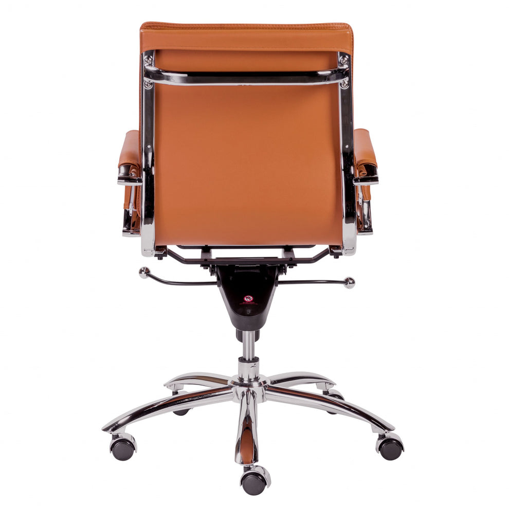 Low Back Office Chair in Black with Chromed Steel Base By Homeroots - 370555 | Office Chairs | Modishstore - 15