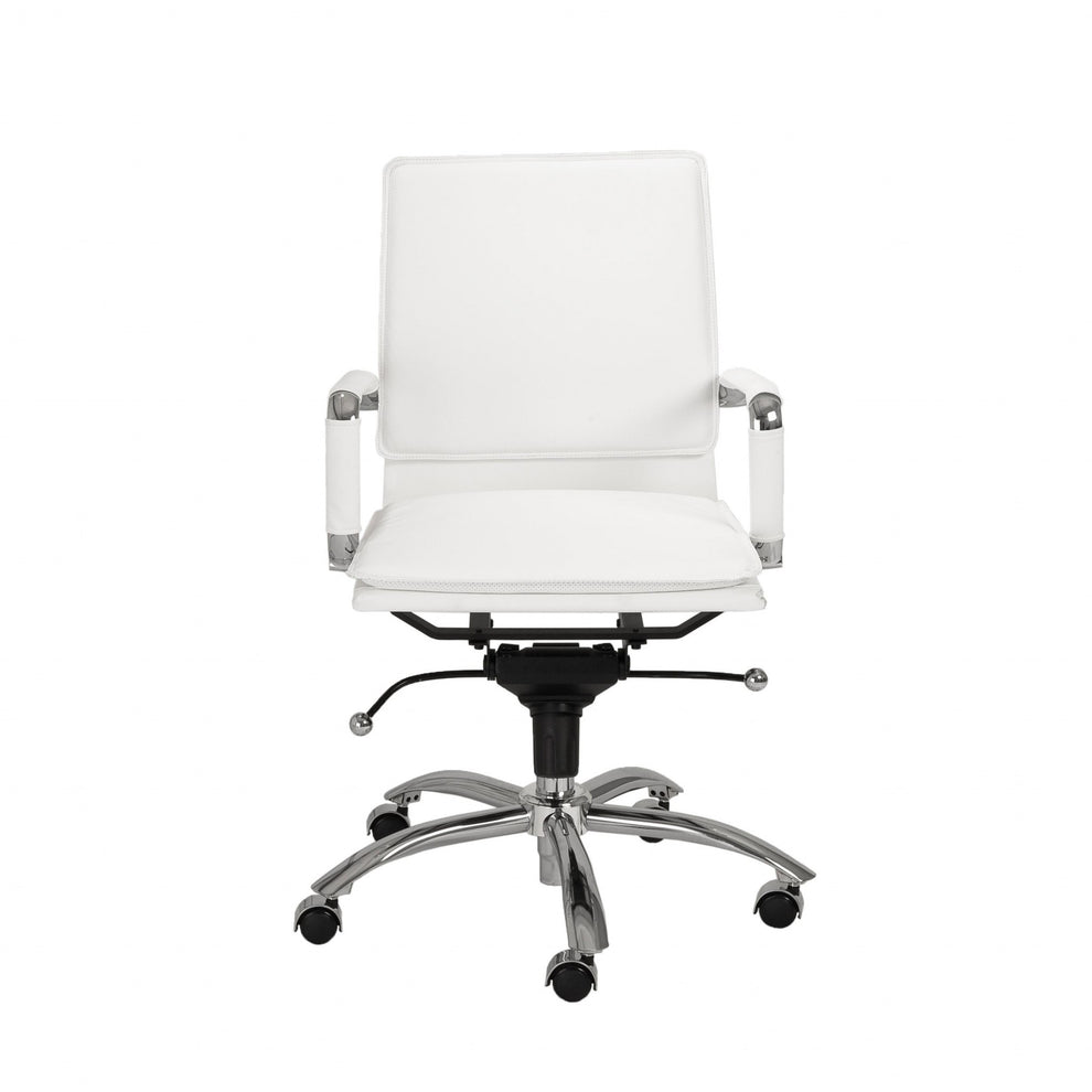 Low Back Office Chair in Black with Chromed Steel Base By Homeroots - 370555 | Office Chairs | Modishstore - 17