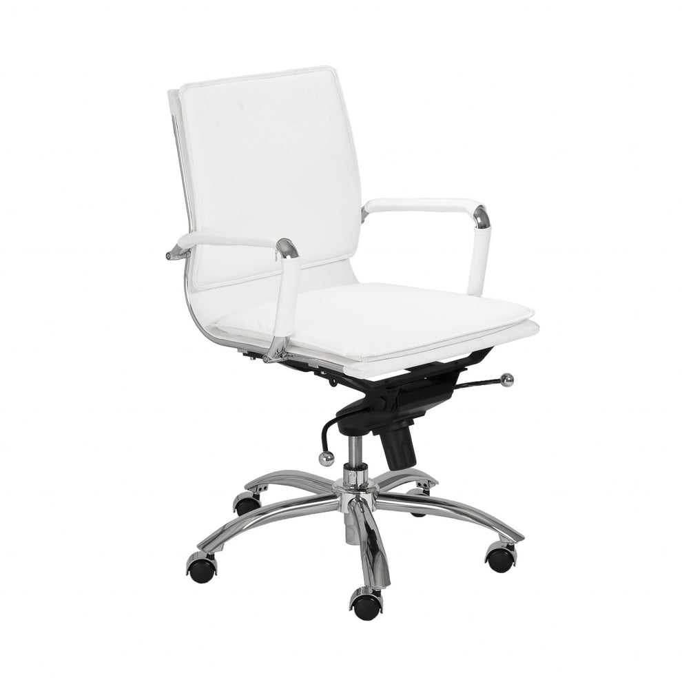 Low Back Office Chair in Black with Chromed Steel Base By Homeroots - 370555 | Office Chairs | Modishstore - 18