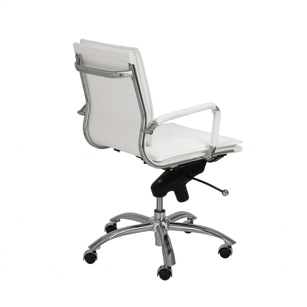 Low Back Office Chair in Black with Chromed Steel Base By Homeroots - 370555 | Office Chairs | Modishstore - 20