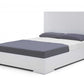 Contemporary White Queen Platform Bed By Homeroots | Beds | Modishstore - 2