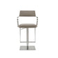 Modern Taupe Faux Leather Adjustable Barstool with Arms By Homeroots | Bar Stools | Modishstore