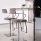 Modern Taupe Faux Leather Adjustable Barstool with Arms By Homeroots | Bar Stools | Modishstore - 6