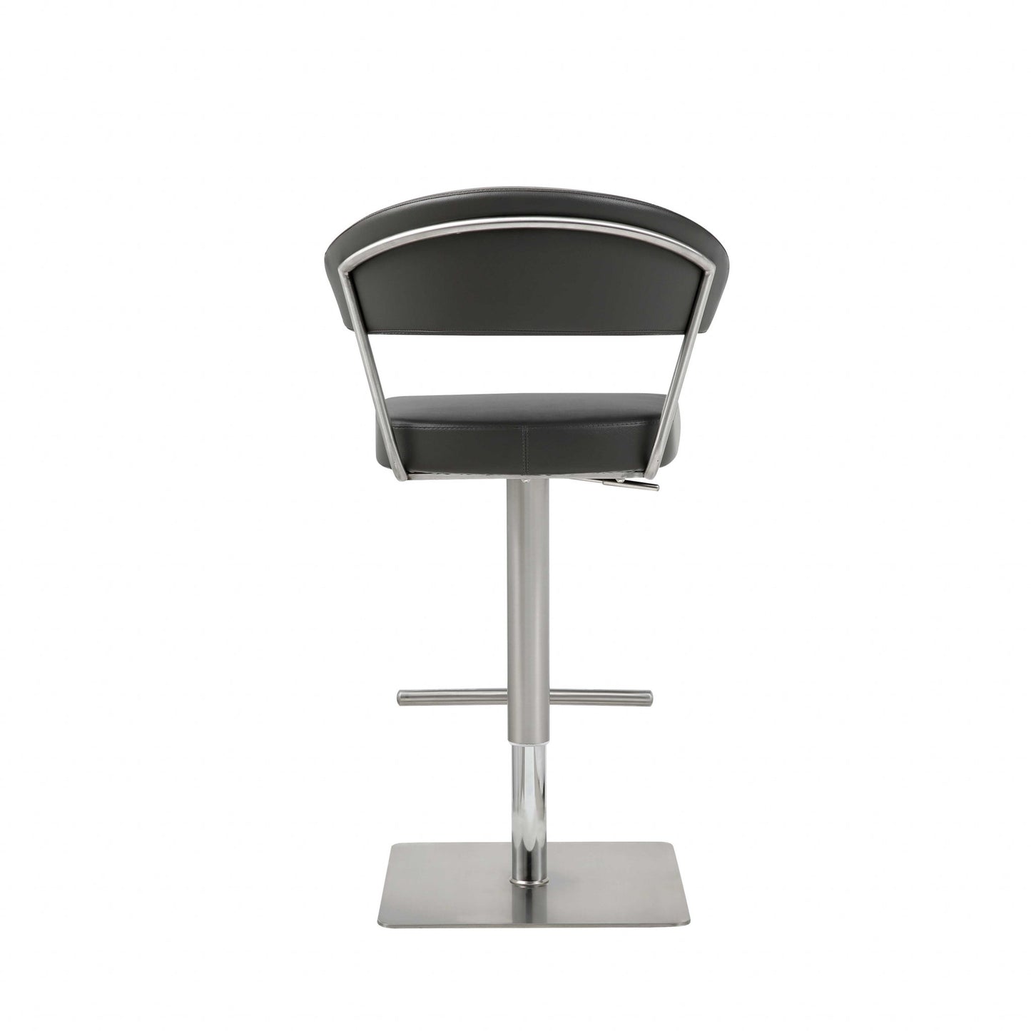 Black Upholstered Back and Seat Bar Stool By Homeroots | Bar Stools | Modishstore - 4