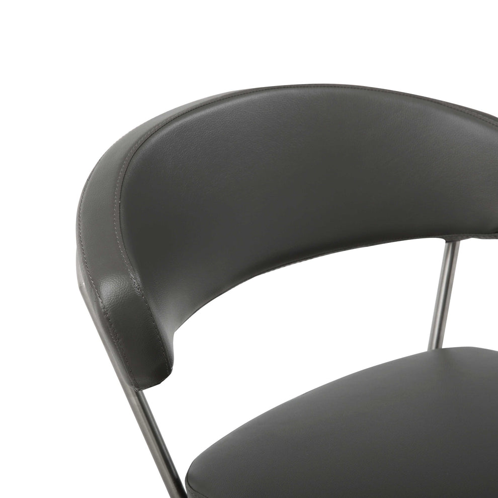 Black Upholstered Back and Seat Bar Stool By Homeroots | Bar Stools | Modishstore - 6