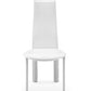 Set Of 4 Modern Dining White Faux Leather Dining Chairs By Homeroots | Dining Chairs | Modishstore - 3