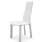 Set Of 4 Modern Dining White Faux Leather Dining Chairs By Homeroots | Dining Chairs | Modishstore - 5
