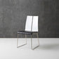 White And Black Faux Leather Metal Dining Chair By Homeroots | Dining Chairs | Modishstore