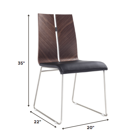 White And Black Faux Leather Metal Dining Chair By Homeroots | Dining Chairs | Modishstore - 13