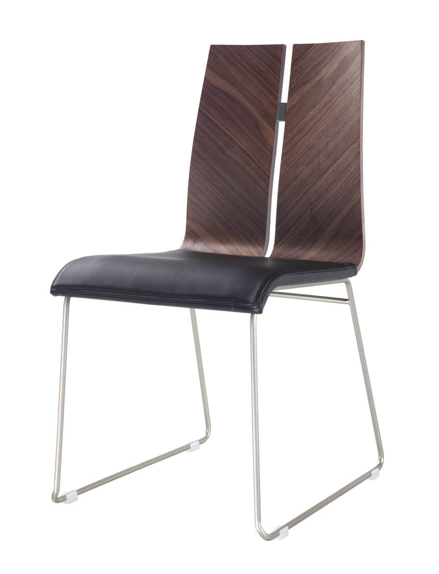 White And Black Faux Leather Metal Dining Chair By Homeroots | Dining Chairs | Modishstore - 14