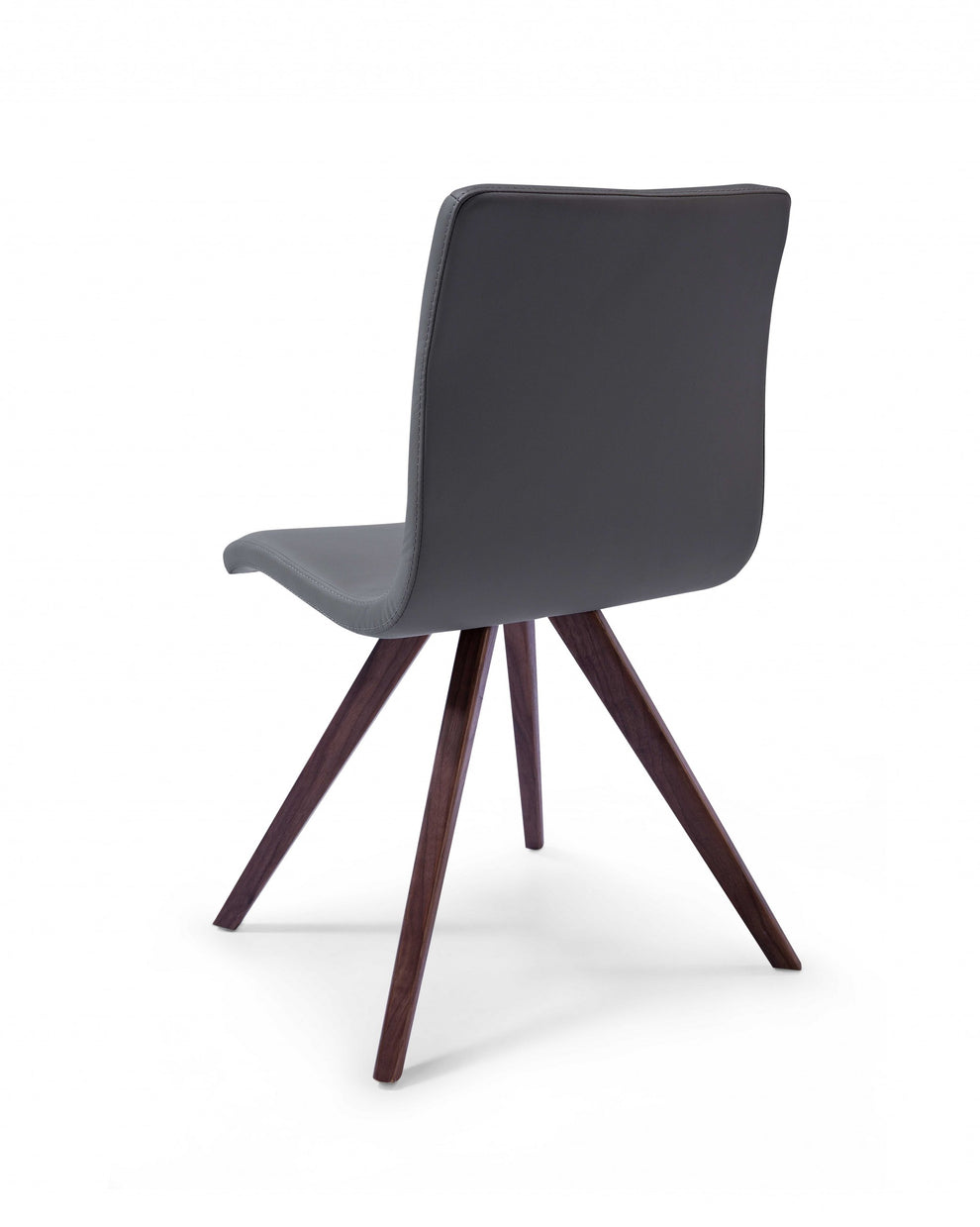 Set Of 2 Gray Faux Leather Dining Chairs By Homeroots - 370649 | Dining Chairs | Modishstore - 2