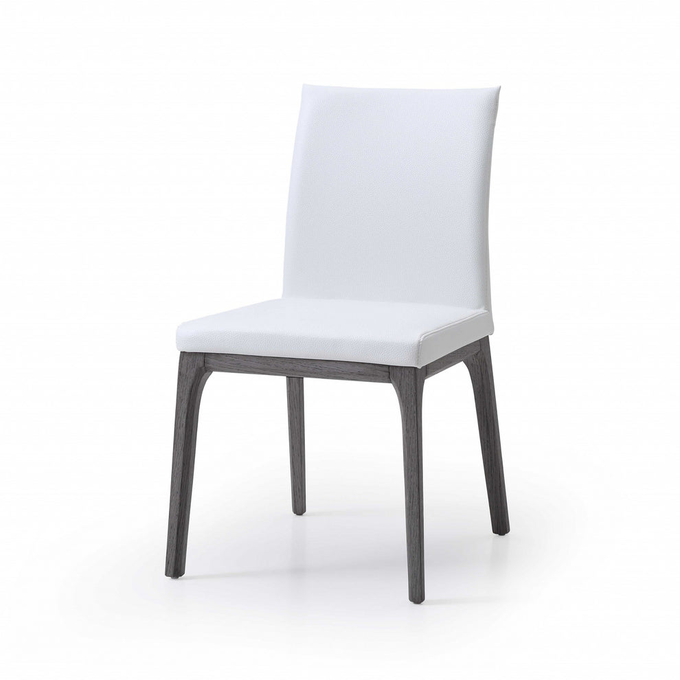 Set Of 2 Taupe Faux Leather Dining Chairs By Homeroots - 370658 | Dining Chairs | Modishstore - 7