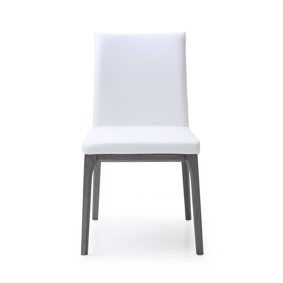 Set Of 2 Taupe Faux Leather Dining Chairs By Homeroots - 370658 | Dining Chairs | Modishstore - 8