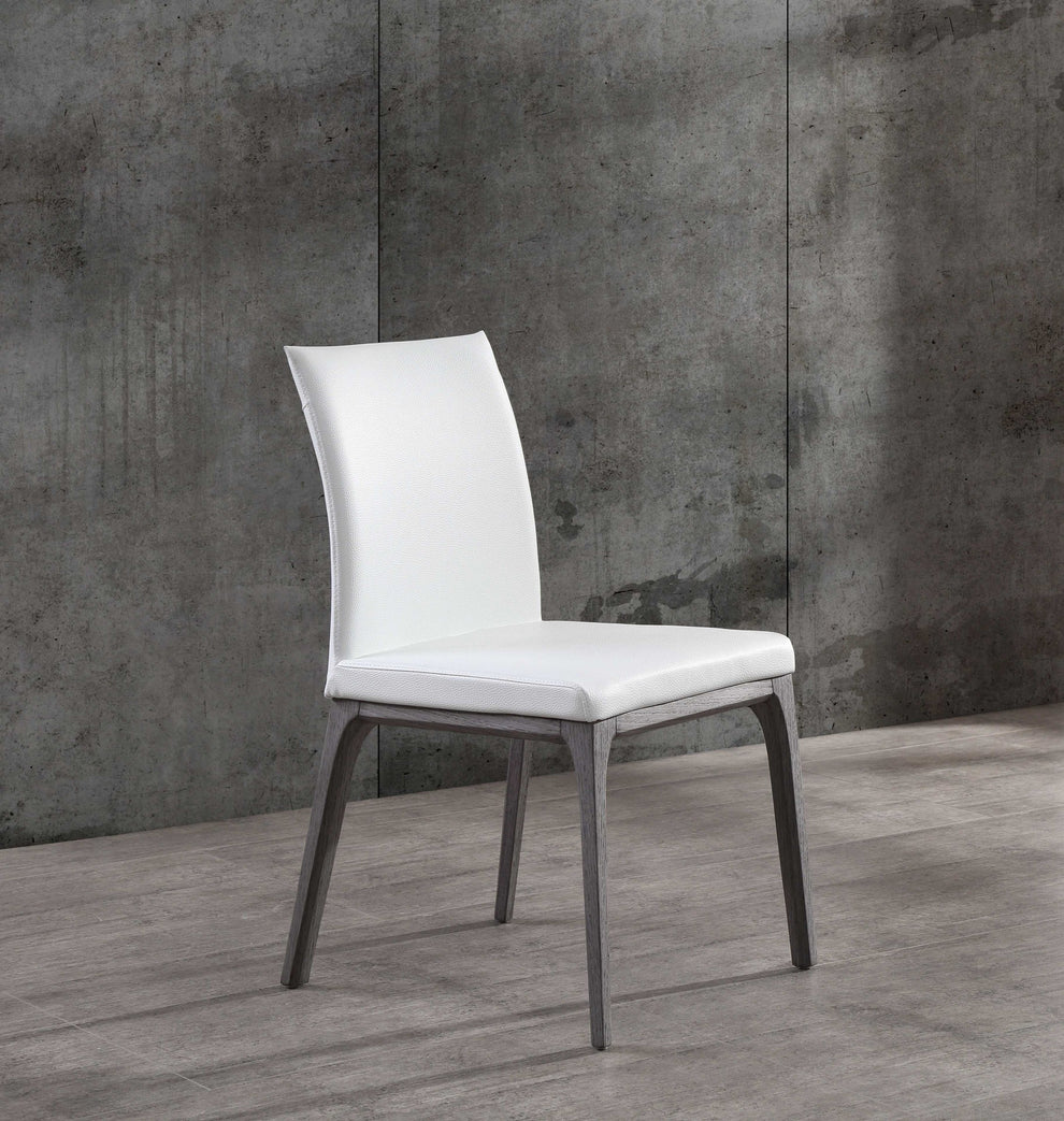 Set Of 2 Taupe Faux Leather Dining Chairs By Homeroots - 370658 | Dining Chairs | Modishstore - 9