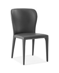 Set Of 2 Gray Faux Leather Dining Chairs By Homeroots - 370663