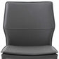 Set Of 2 Dark Faux Leather Metal Dining Chairs By Homeroots | Dining Chairs | Modishstore - 5