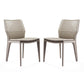 Set Of 2 Gray Faux Leather Metal Dining Chairs By Homeroots | Dining Chairs | Modishstore