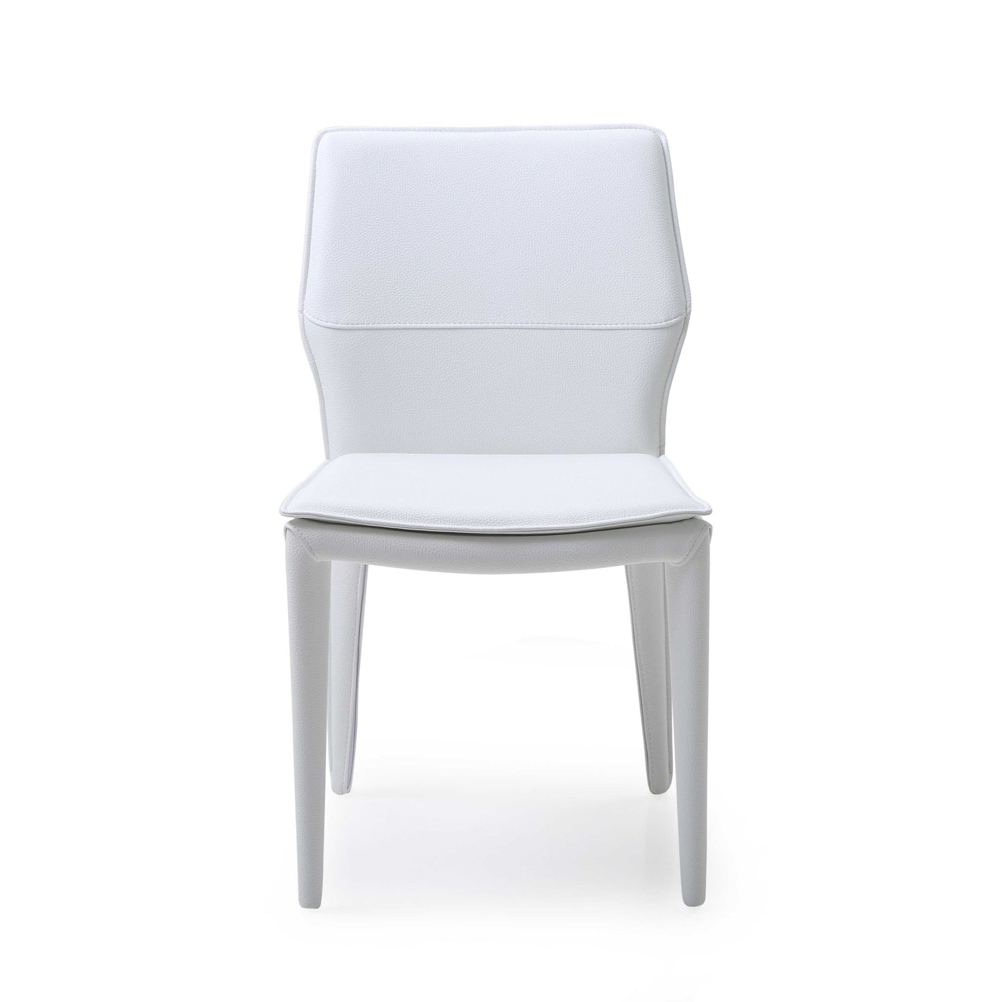 Set Of 2 White Faux Leather Dining Chairs By Homeroots - 370670 | Dining Chairs | Modishstore - 3