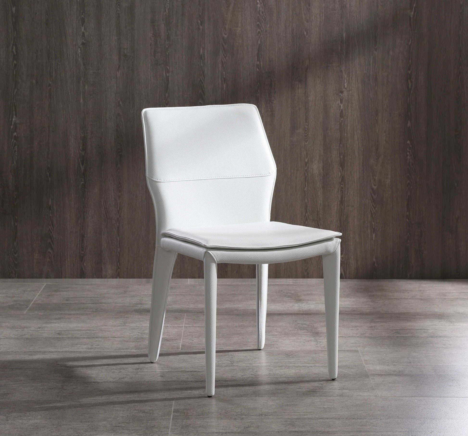 Set Of 2 White Faux Leather Dining Chairs By Homeroots - 370670 | Dining Chairs | Modishstore
