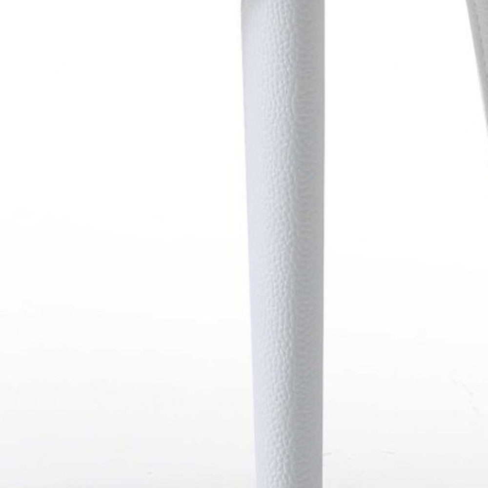 Set Of 2 White Faux Leather Dining Chairs By Homeroots - 370670 | Dining Chairs | Modishstore - 6