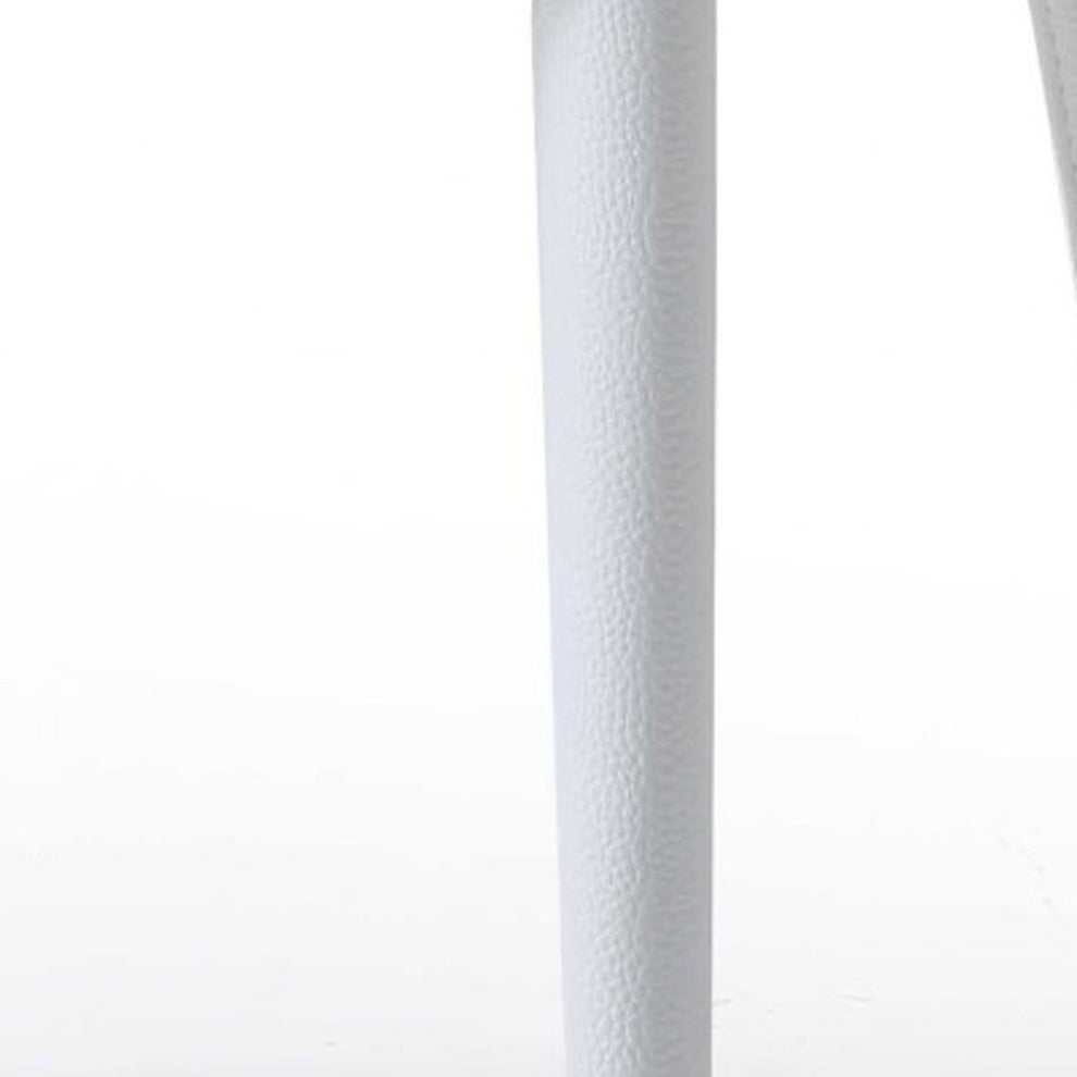 Set Of 2 White Faux Leather Dining Chairs By Homeroots - 370670 | Dining Chairs | Modishstore - 6